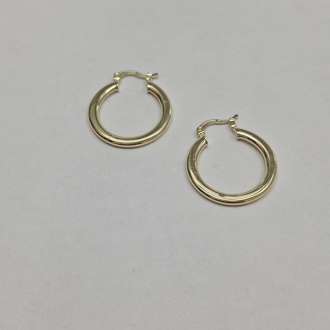 ARETES TEJIDO ARRACADA LISA 14K 2 GR (NUEVO)