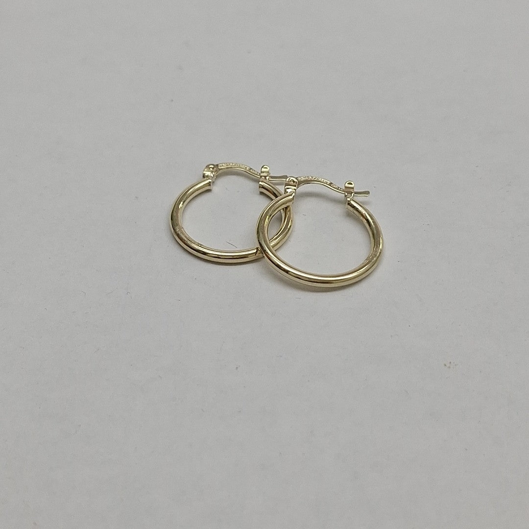 ARETES TEJIDO ARRACADAS LISAS 14K 1.2 GR (NUEVO)