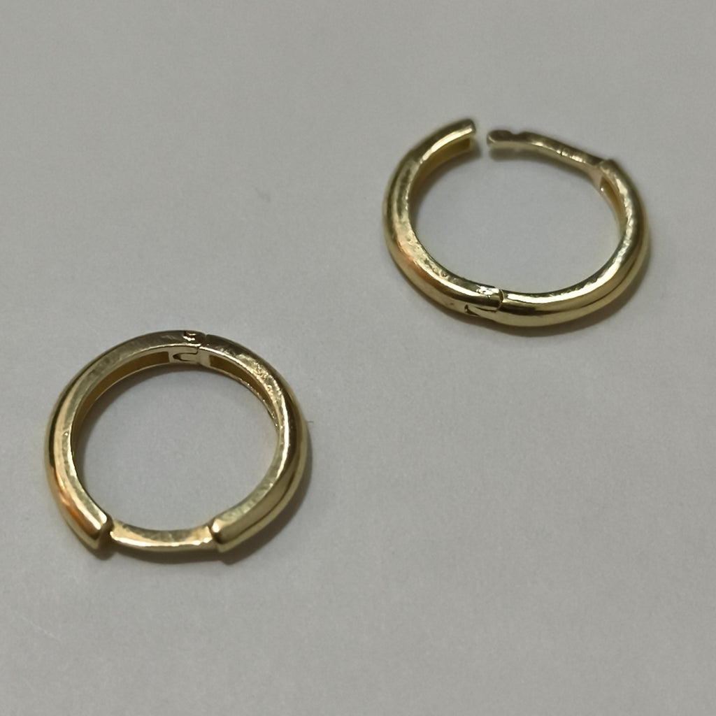 ARETES HUGGIES LISAS 14K 1.5 GR (NUEVO)