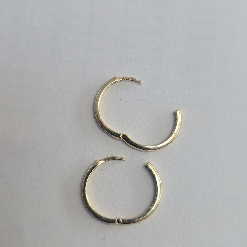 ARETES ARRACADAS C CIRCONIAS 14K 2 GR (NUEVO)