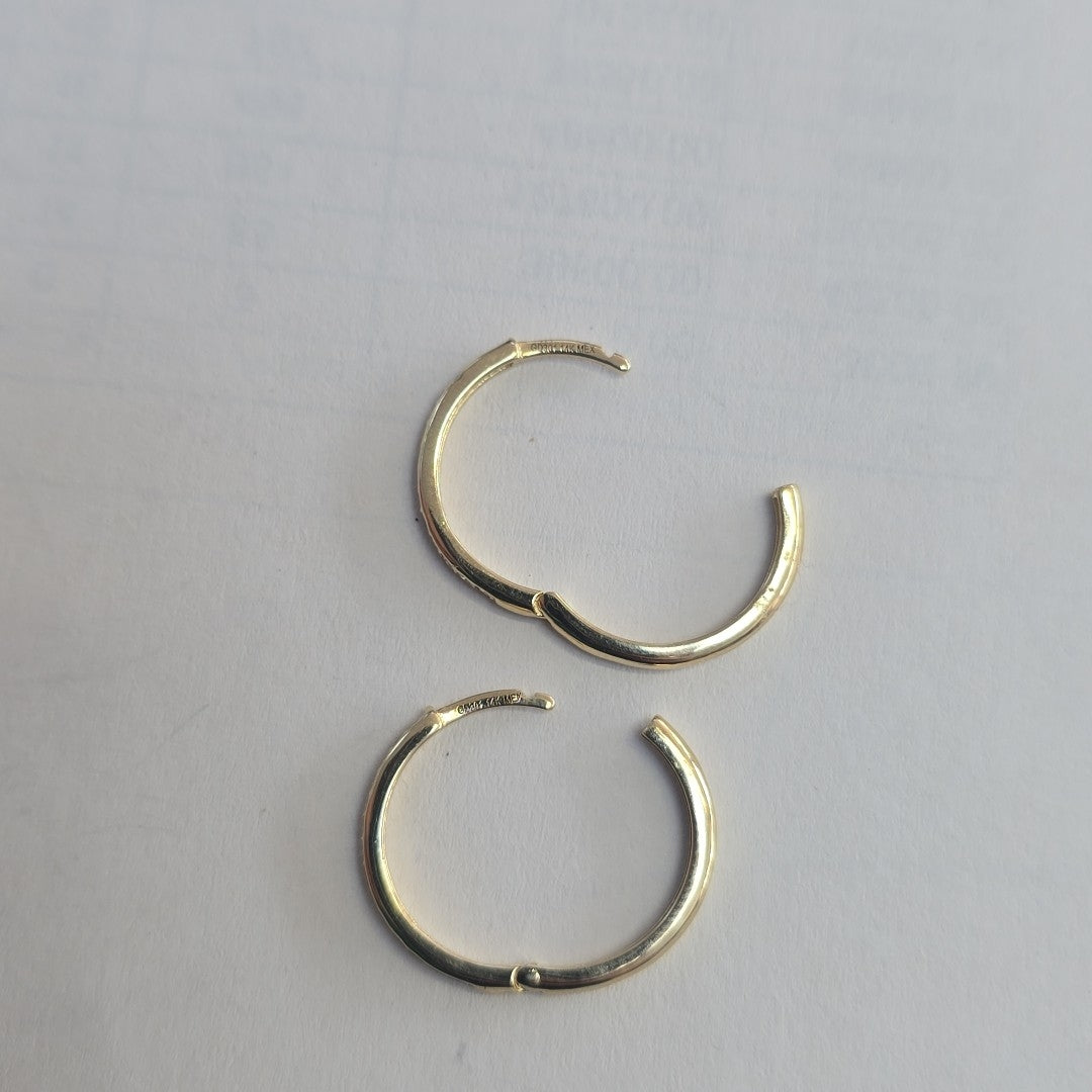 ARETES ARRACADAS C CIRCONIAS 14K 2 GR (NUEVO)