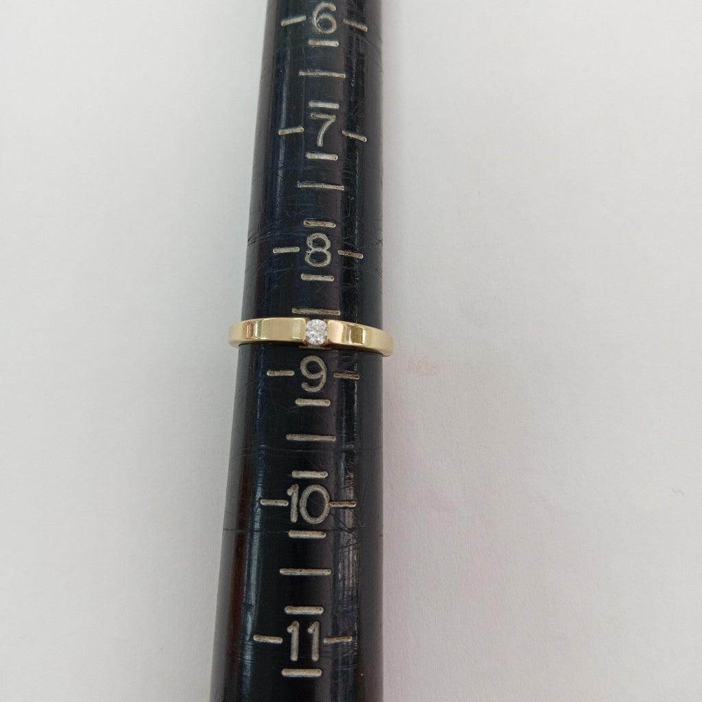 ANILLO ANILLITO SOLITARIO C CIRCONIA 14K 9 TALLA 3 GR (NUEVO)
