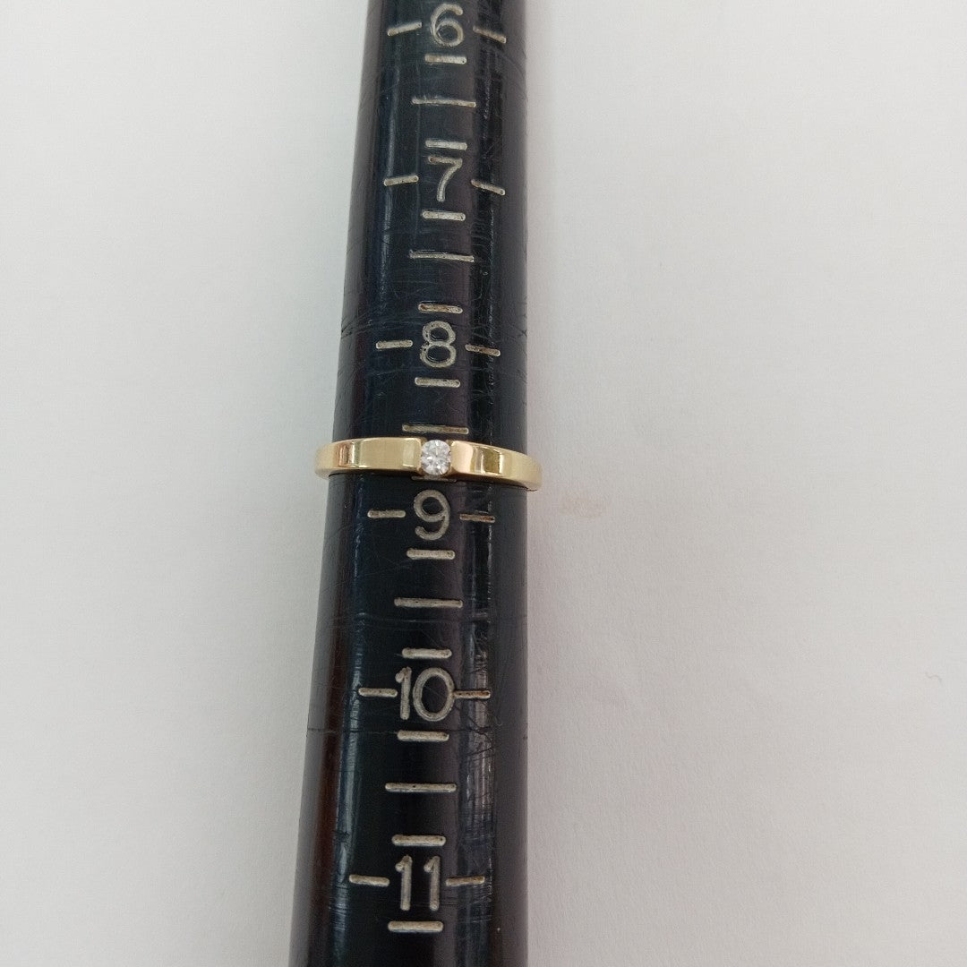 ANILLO ANILLITO SOLITARIO C CIRCONIA 14K 9 TALLA 3 GR (NUEVO)