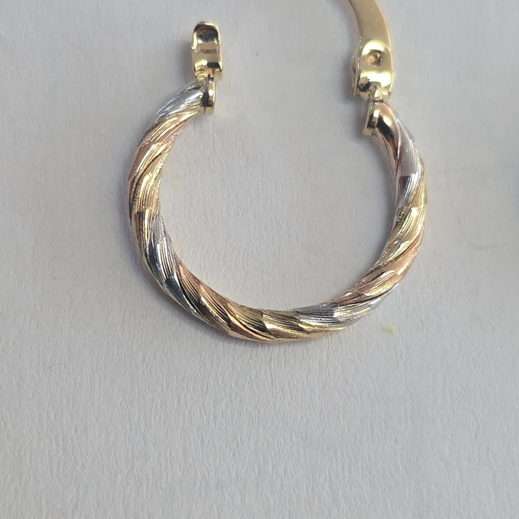 ARETES ARRACADAS COMBINADAS 14K 2 GR (NUEVO)