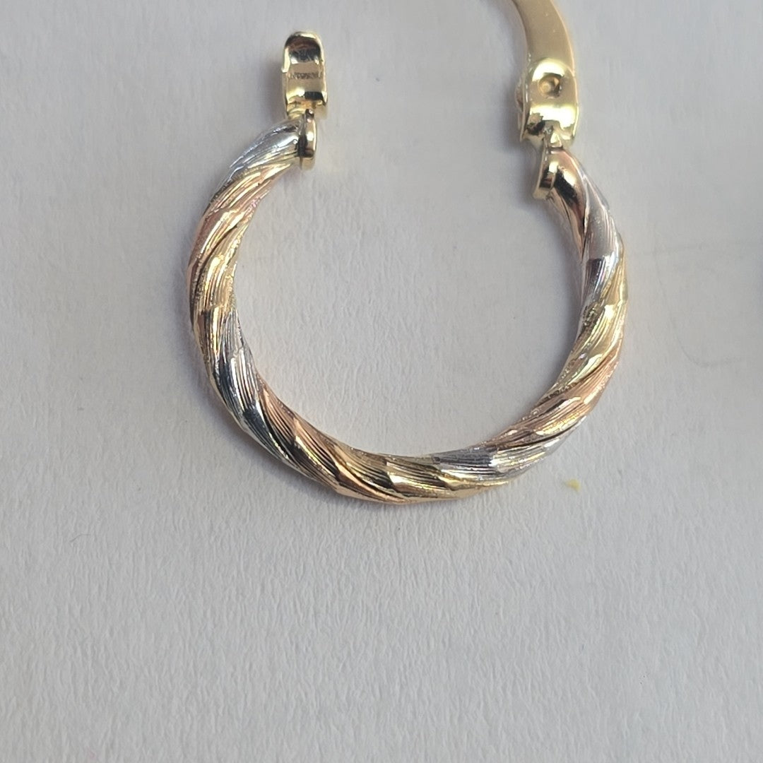 ARETES ARRACADAS COMBINADAS 14K 2 GR (NUEVO)