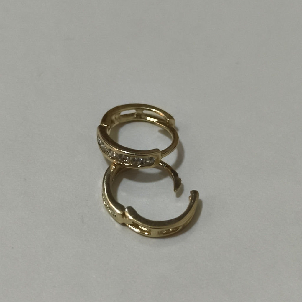 ARETES ARRACADA C CIRCONIAS 14K 1.2 GR (NUEVO)