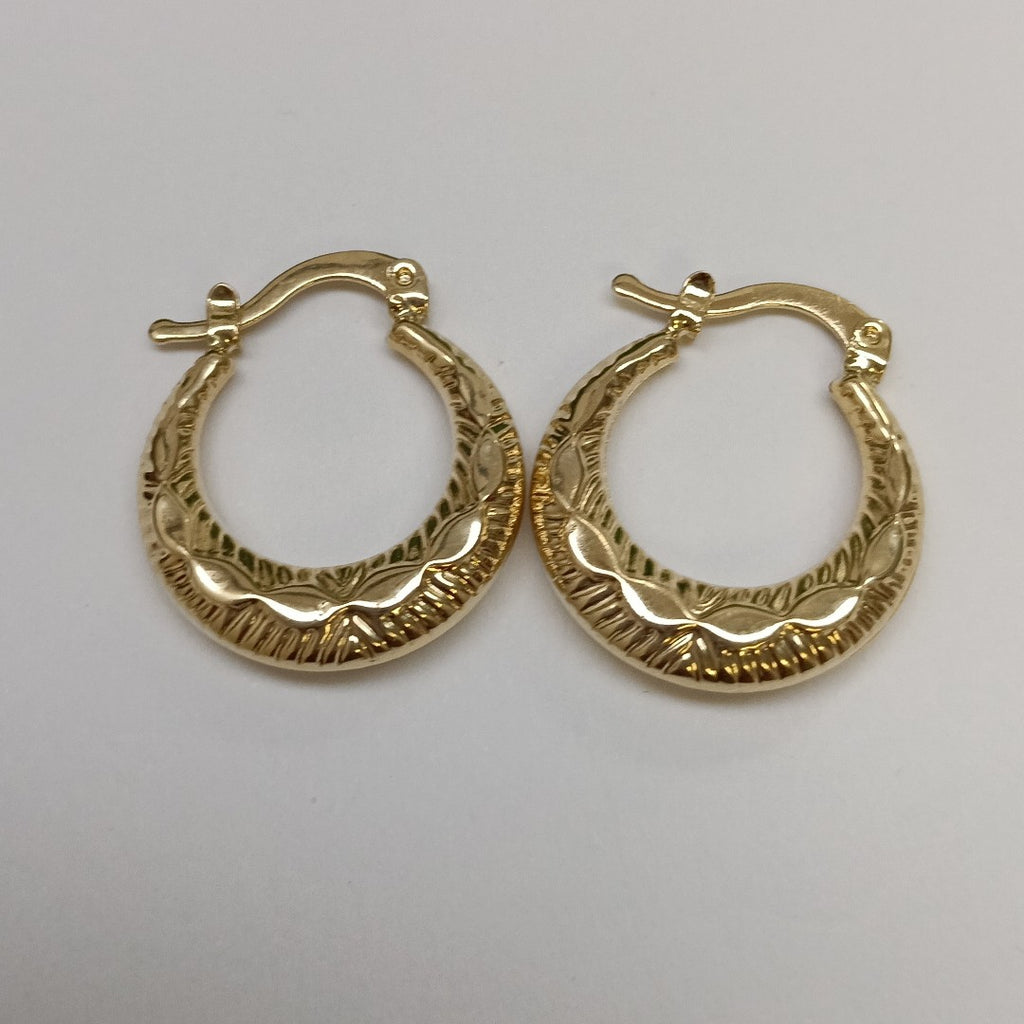ARETES ARRACADAS HUECAS 14K 1.8 GR (NUEVO)
