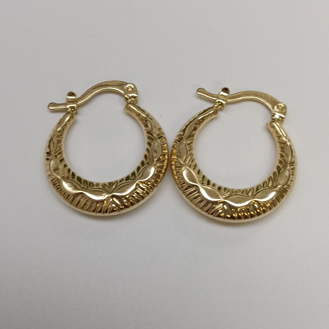 ARETES ARRACADAS HUECAS 14K 1.8 GR (NUEVO)
