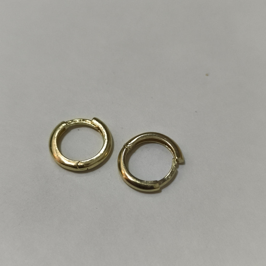ARETES ARRACADAS LISAS 10K 1.2 GR (NUEVO)