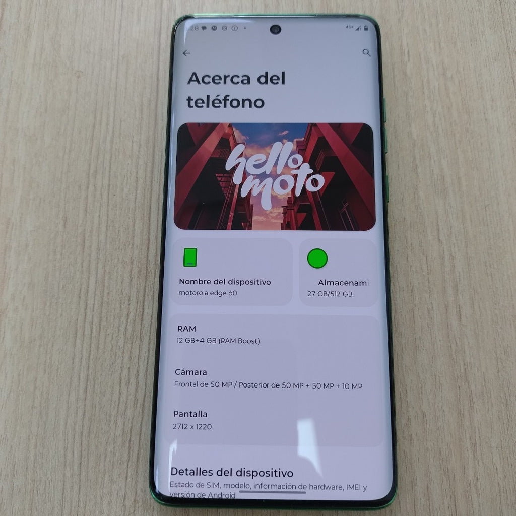 CELULAR MOTOROLA EDGE 60 XT2505-3 (2025) 512 GB 12 GB RAM (SEMINUEVO)