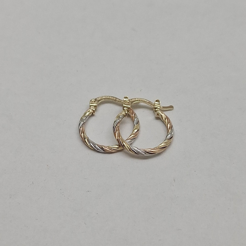 ARETES ARRACADAS COMBINADAS 14K 2 GR (NUEVO)