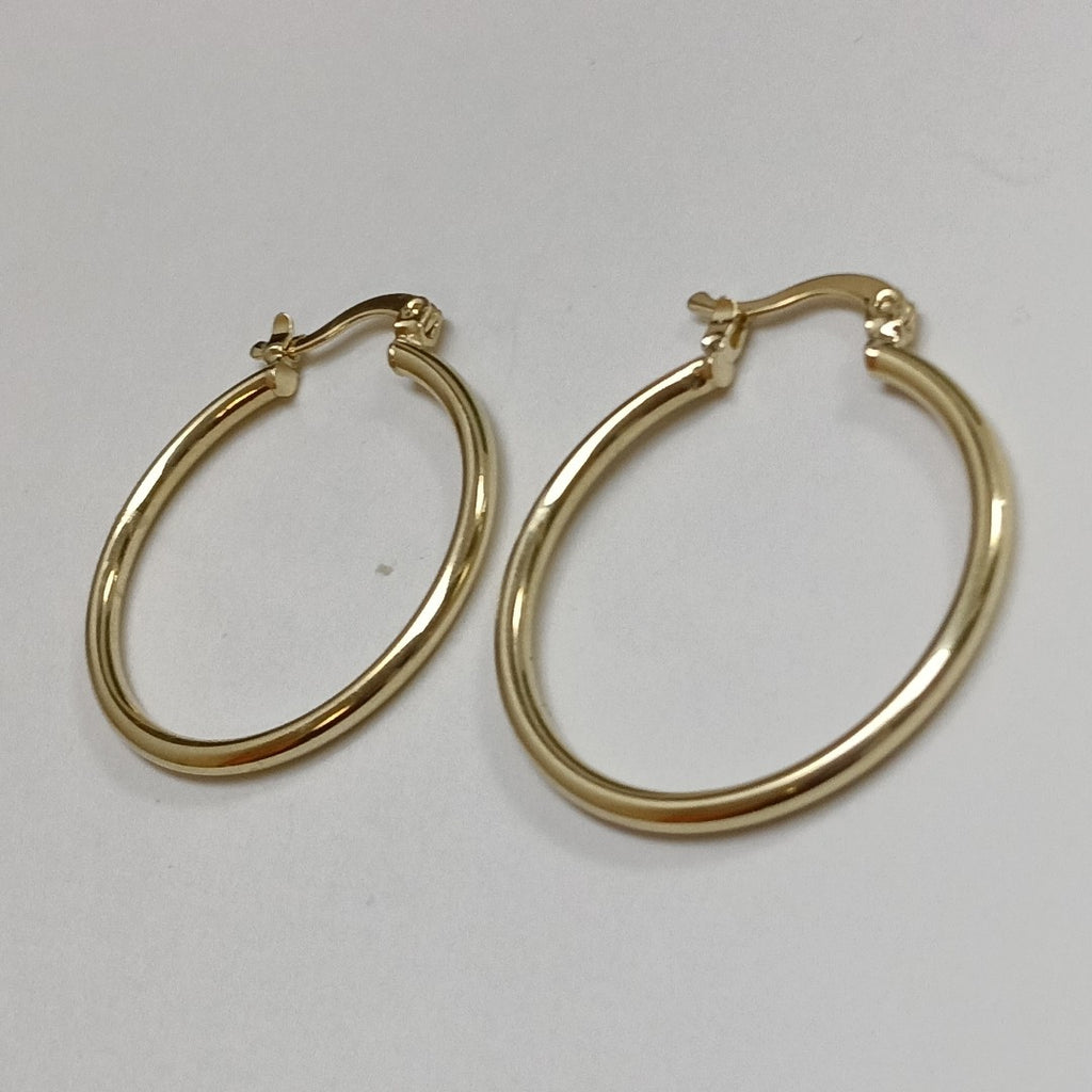 ARETES TEJIDO ARRACADAS LISAS 14K 1.5 GR (NUEVO)