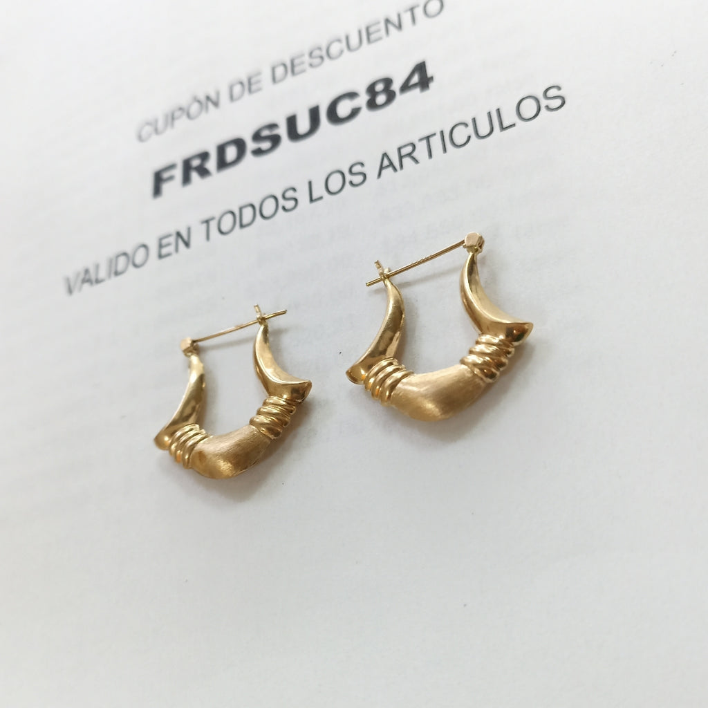 ARETES PAR ORO 14 K 2,30 GRMS (SEMINUEVO)