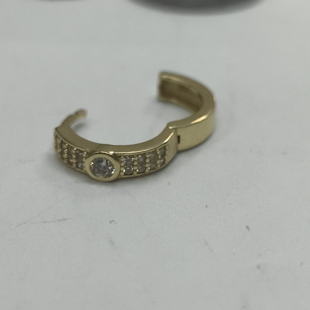 ARETES ARRACADAS C CIRCONIAS 10K 2.6 GR (NUEVO)
