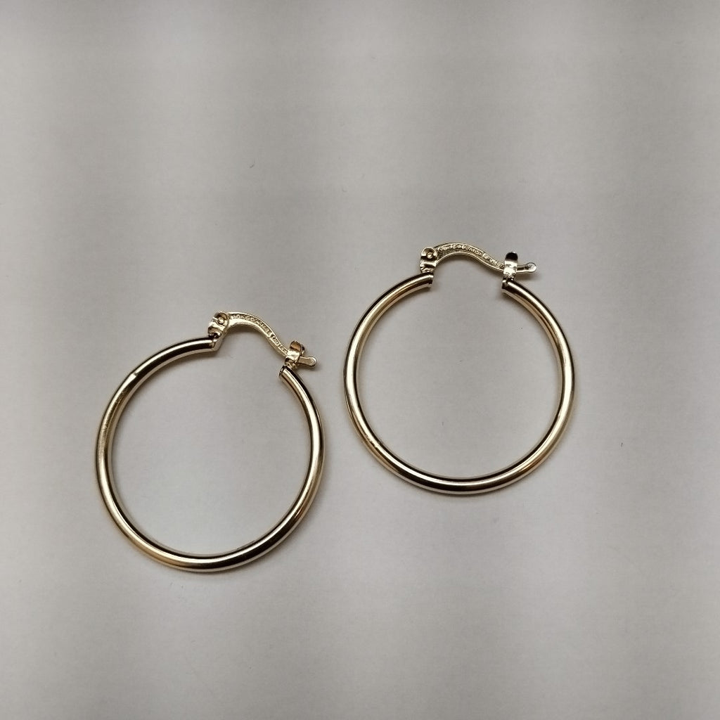 ARETES TEJIDO ARRACADAS LISAS 14K 1.5 GR (NUEVO)