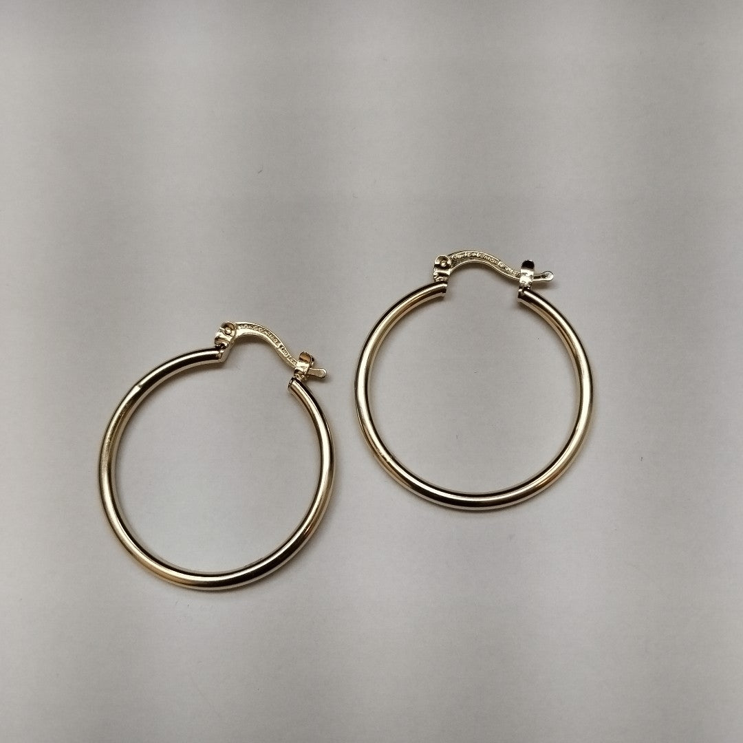 ARETES TEJIDO ARRACADAS LISAS 14K 1.5 GR (NUEVO)