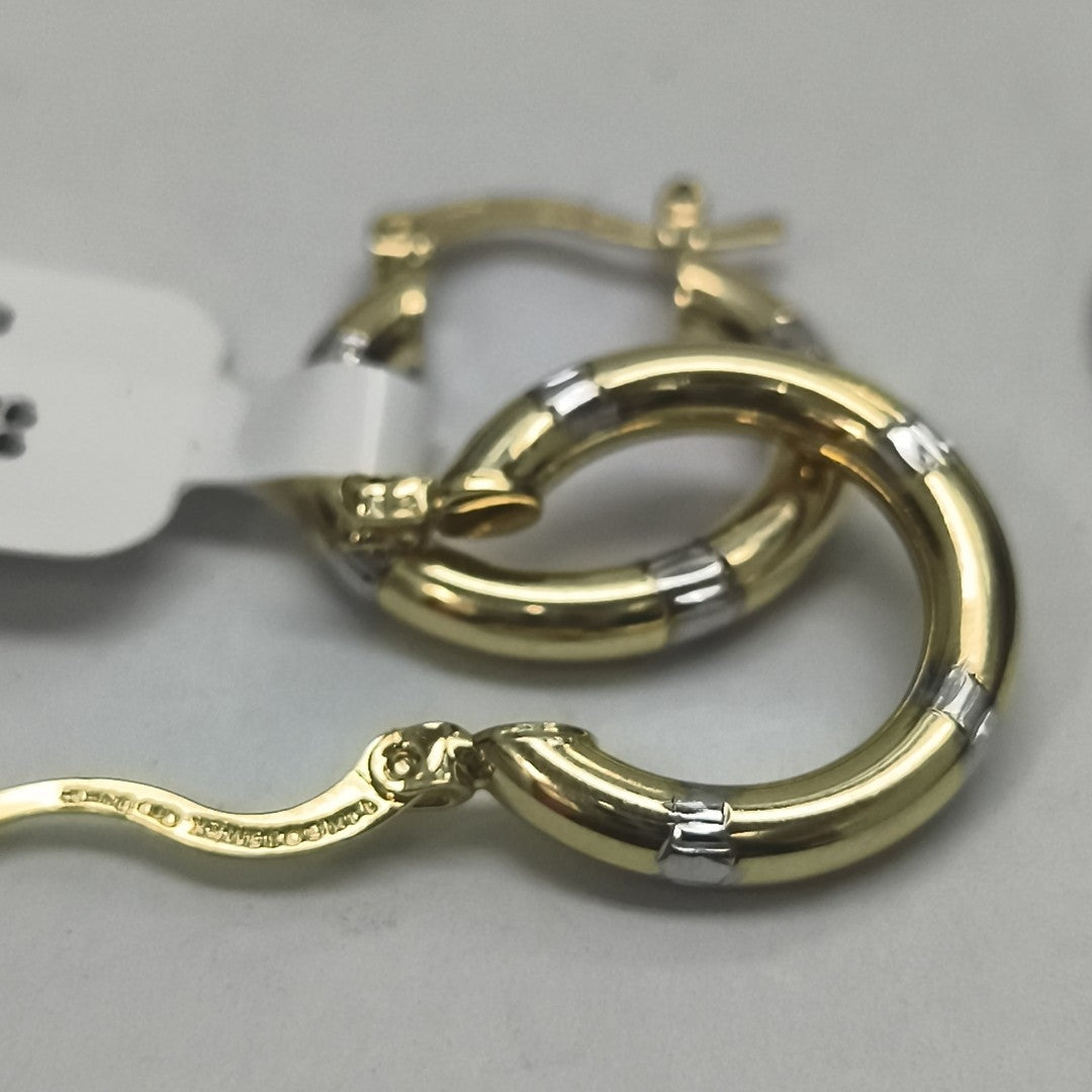 ARETES ARRACADAS COMBINADAS 14K 1.6 GR (NUEVO)
