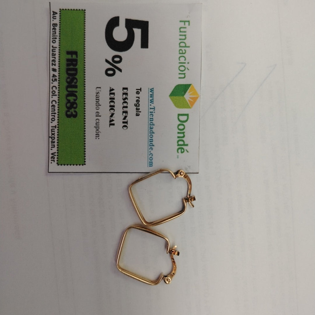 ARRACADAS PAR ORO, RODIADO 14 K 2.3 GRMS (SEMINUEVO)