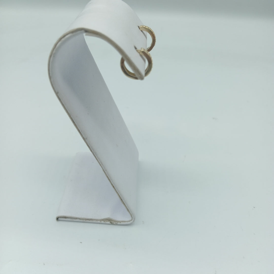 ARETES HUGGIES C CIRCONIAS 14K 2.2 GR (NUEVO)