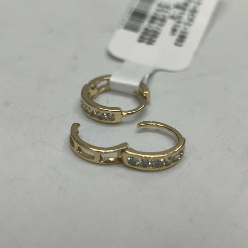 ARETES ARRACADA C CIRCONIAS 14K 1.1 GR (NUEVO)