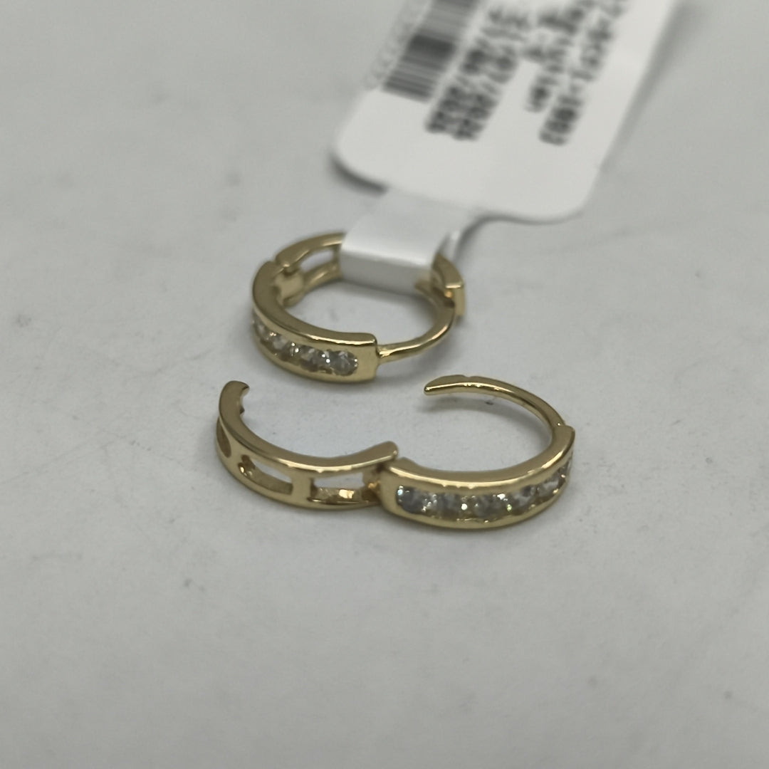 ARETES ARRACADA C CIRCONIAS 14K 1.1 GR (NUEVO)