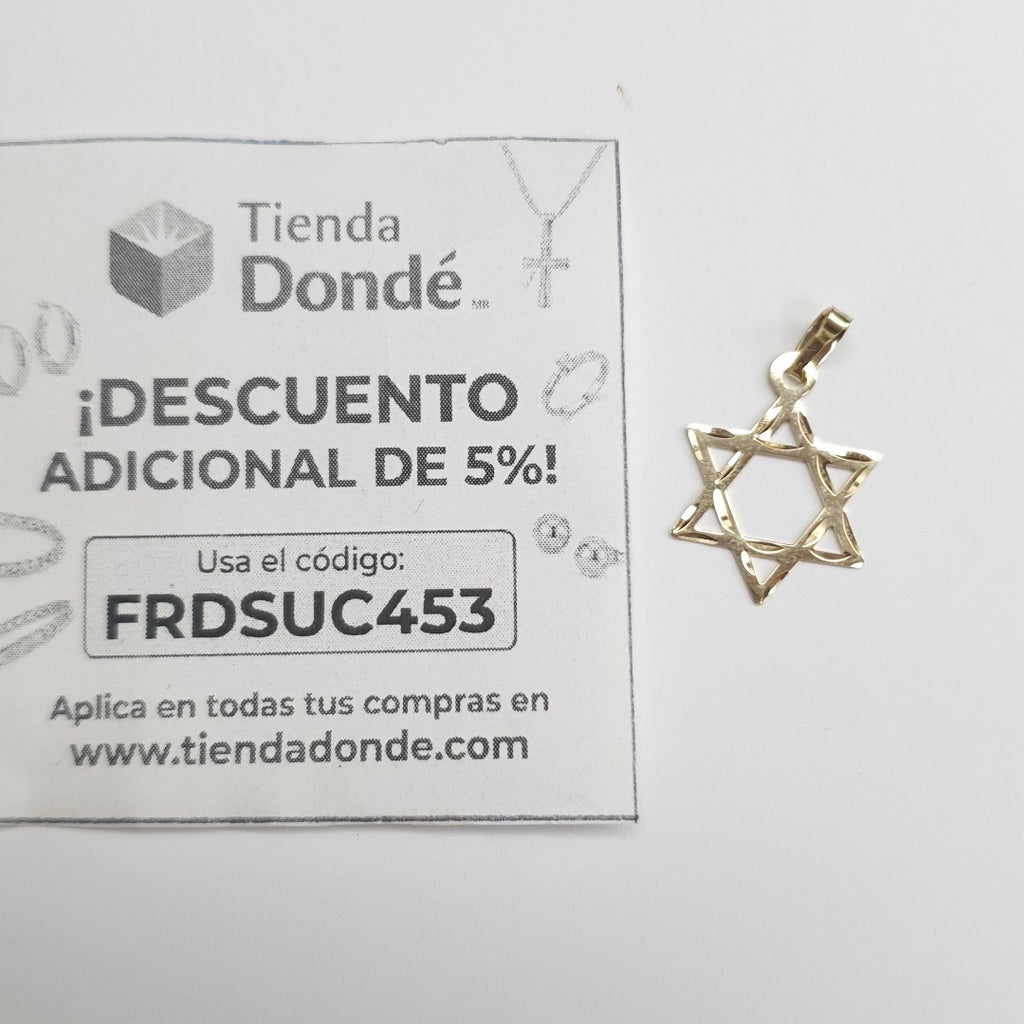 DIJE TEJIDO ESTRELLA DE DAVID 14K 0.5 GR (NUEVO)