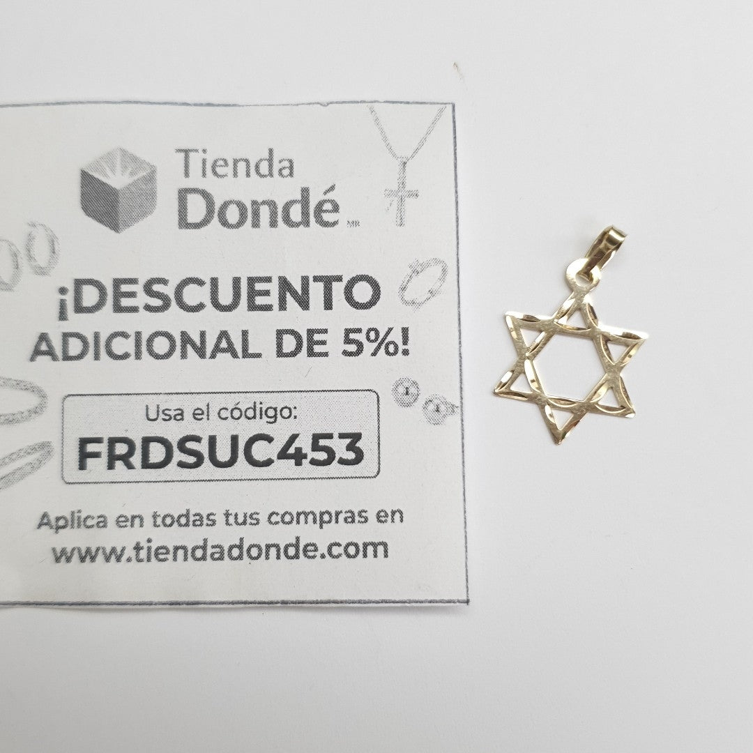 DIJE TEJIDO ESTRELLA DE DAVID 14K 0.5 GR (NUEVO)