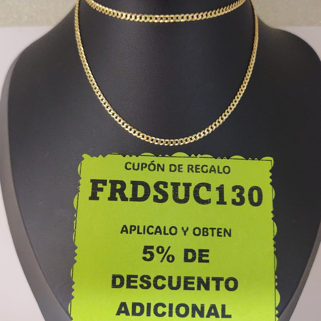 CADENA BARBADO 10K 55 CM 4.8 GR (NUEVO)