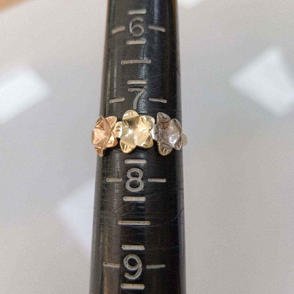 ANILLOS ANILLITO FIG FLORES 10K TALLA 7 1.2 GR (NUEVO)