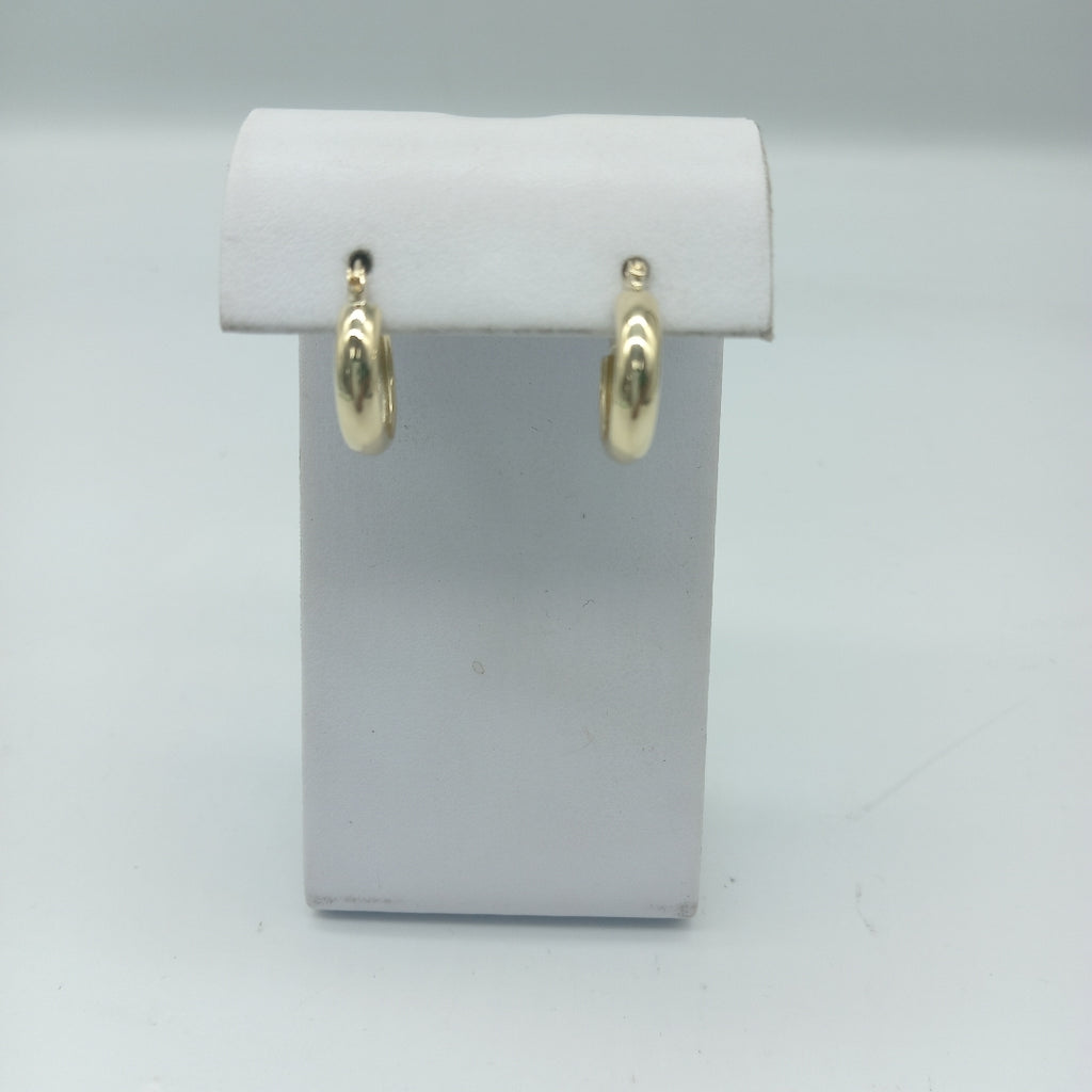 ARETES TEJIDO ARRACADAS LISAS 14K 2.1 GR (NUEVO)