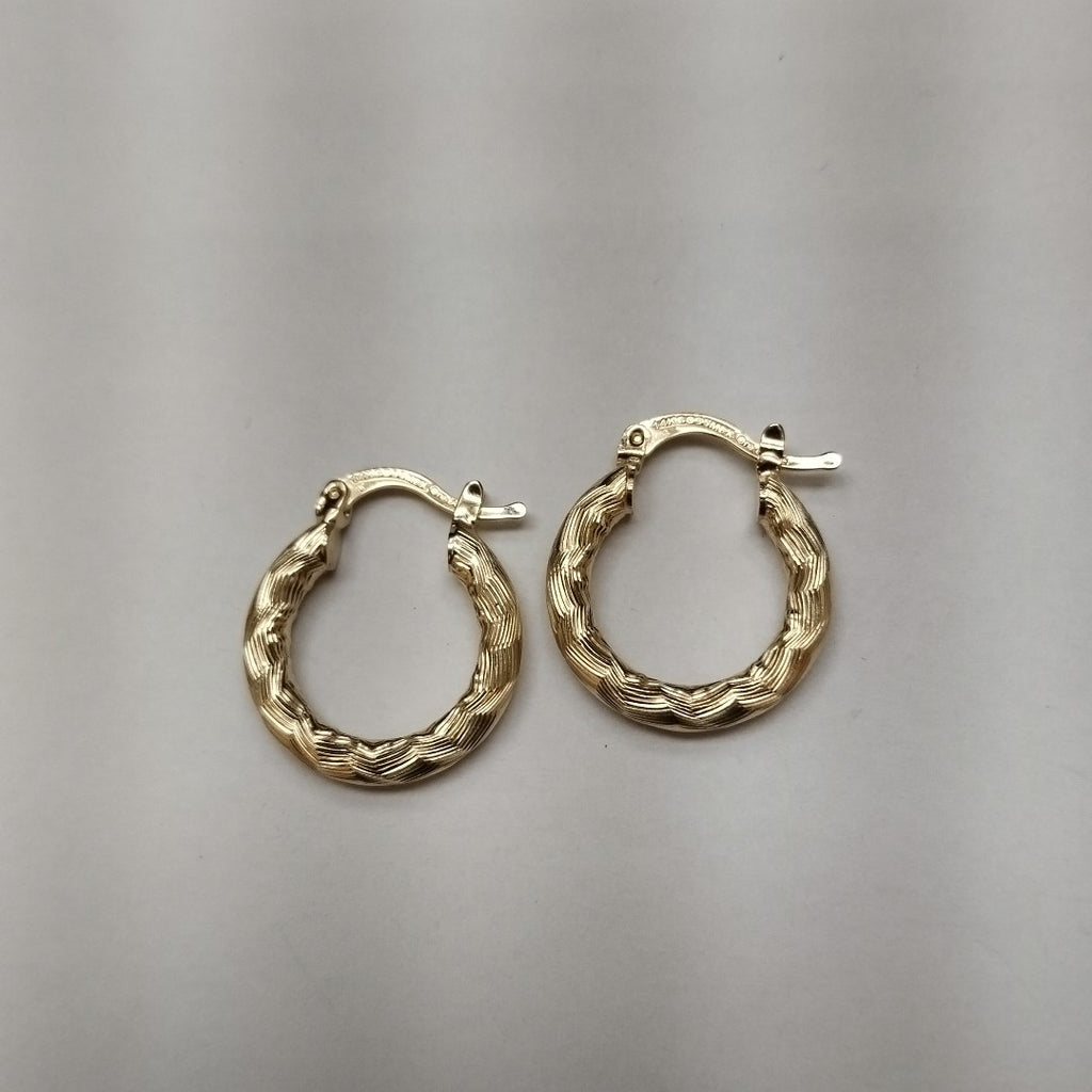 ARETES TEJIDO ARRACADAS ASTRIADAS 14K 2 GR (NUEVO)