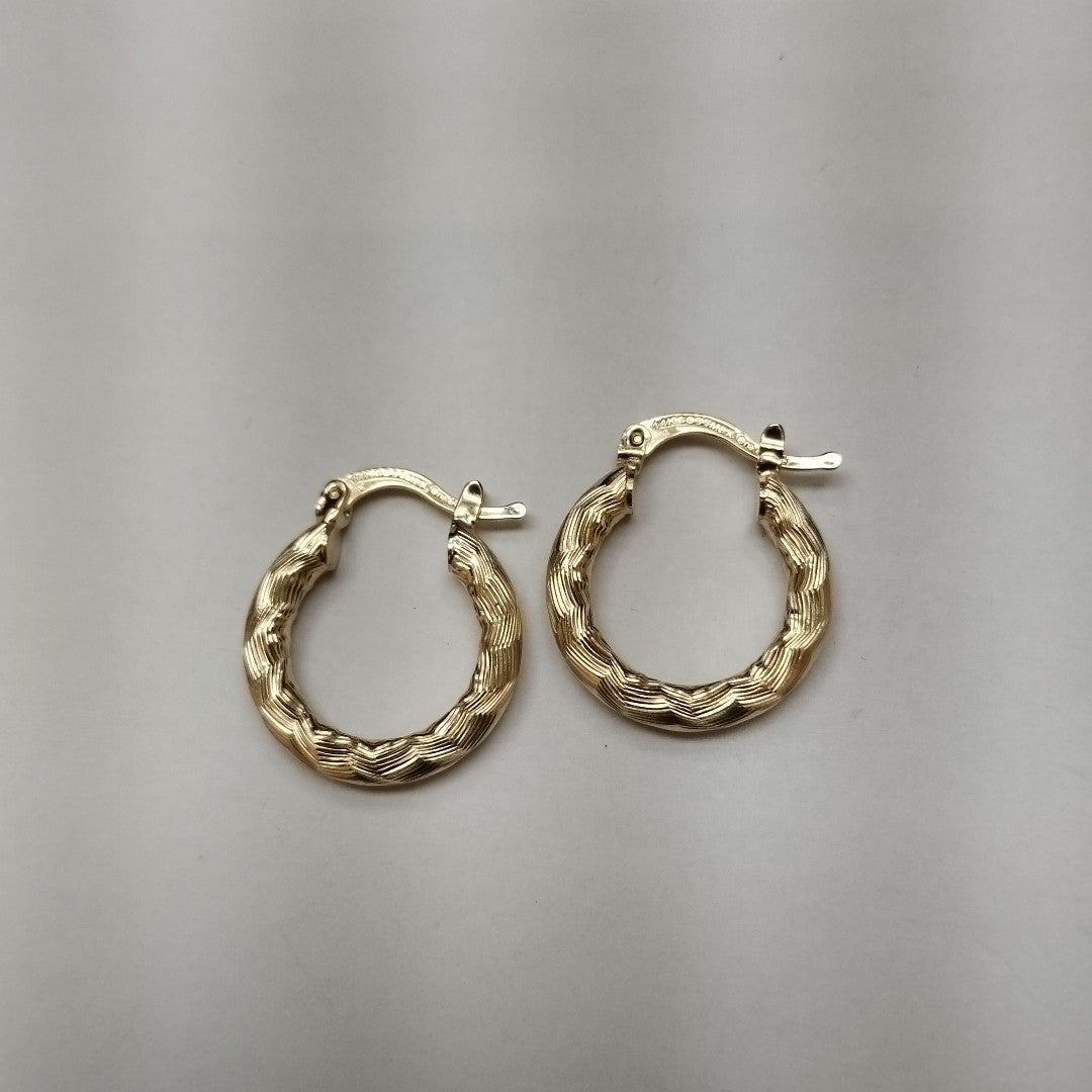 ARETES TEJIDO ARRACADAS ASTRIADAS 14K 2 GR (NUEVO)