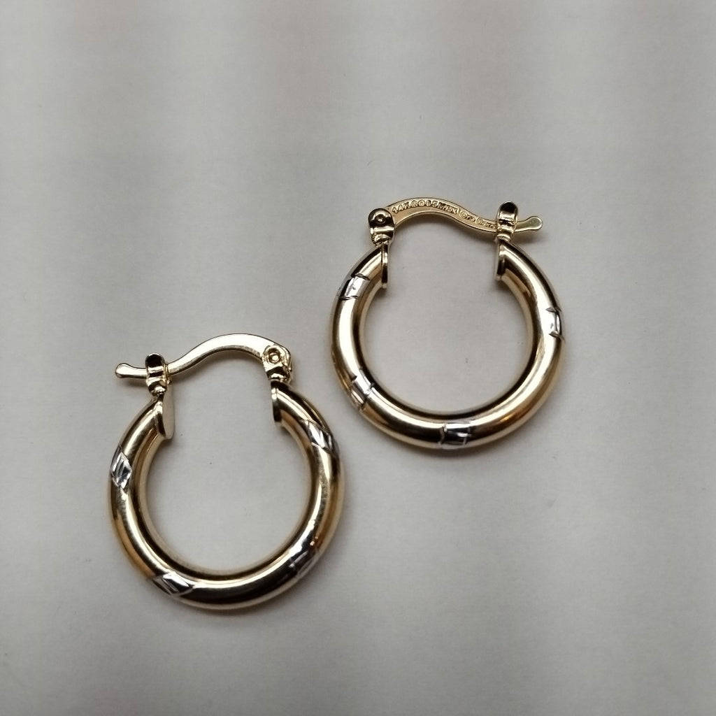 ARETES ARRACADAS COMBINADAS 14K 1.6 GR (NUEVO)
