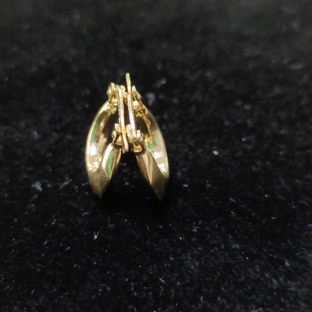 ARETES TEJIDO ARRACADA FACETADA 14K 1.2 GR (NUEVO)