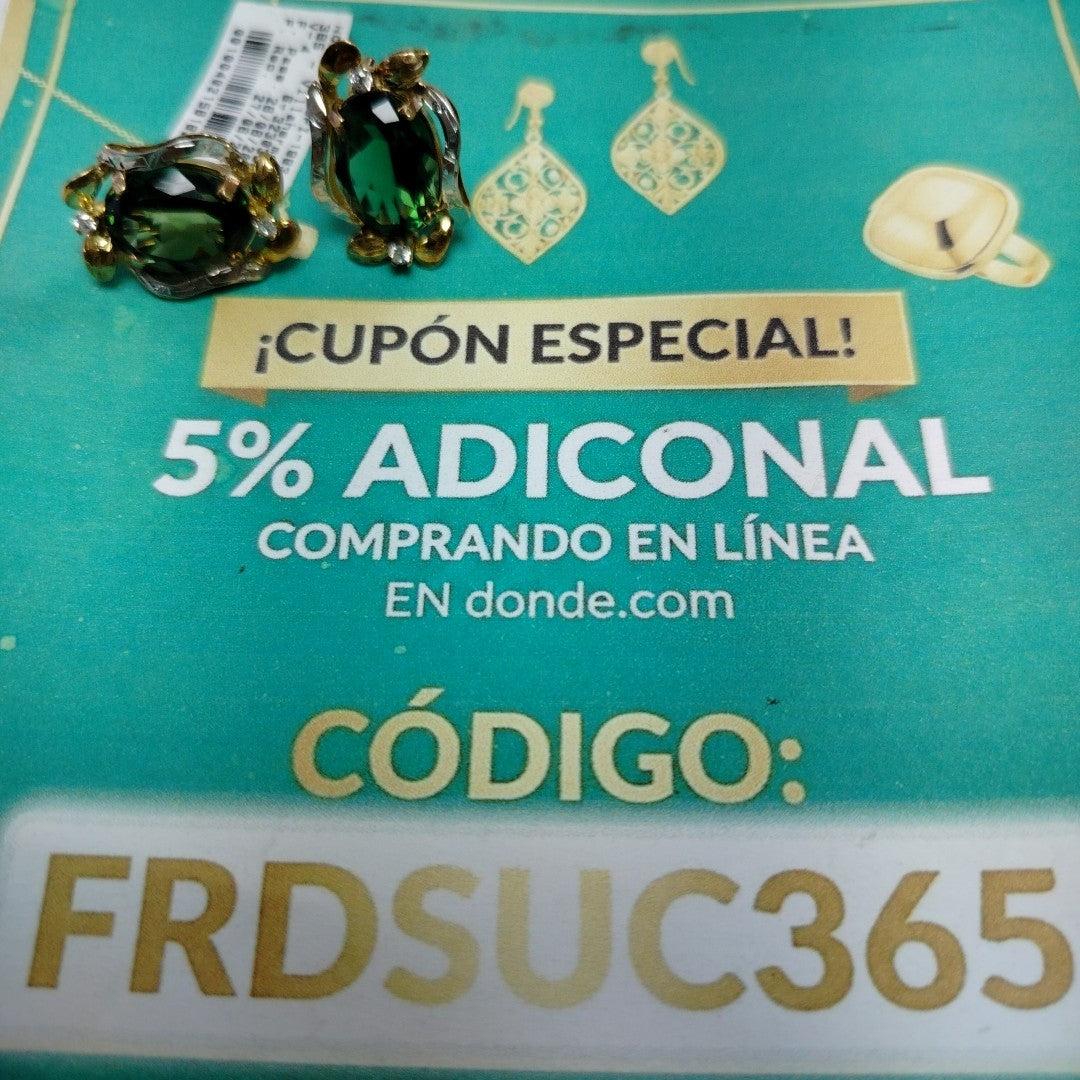 ARETES PAR ORO 14 K 9,50 GRMS (SEMINUEVO)