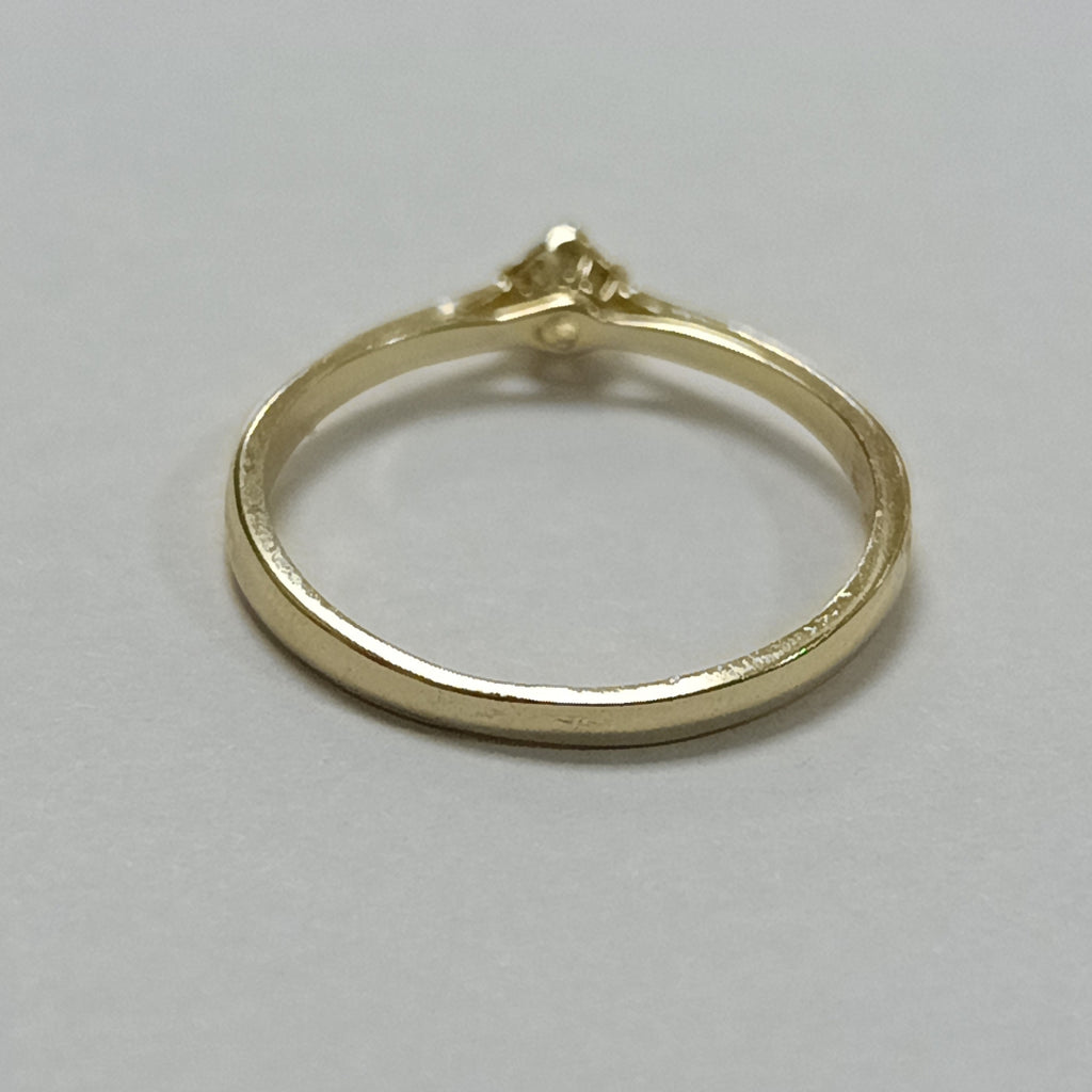ANILLO ANILLITO SOLITARIO CIRCONIA 14K 7 TALLA 1.3 GR (NUEVO)