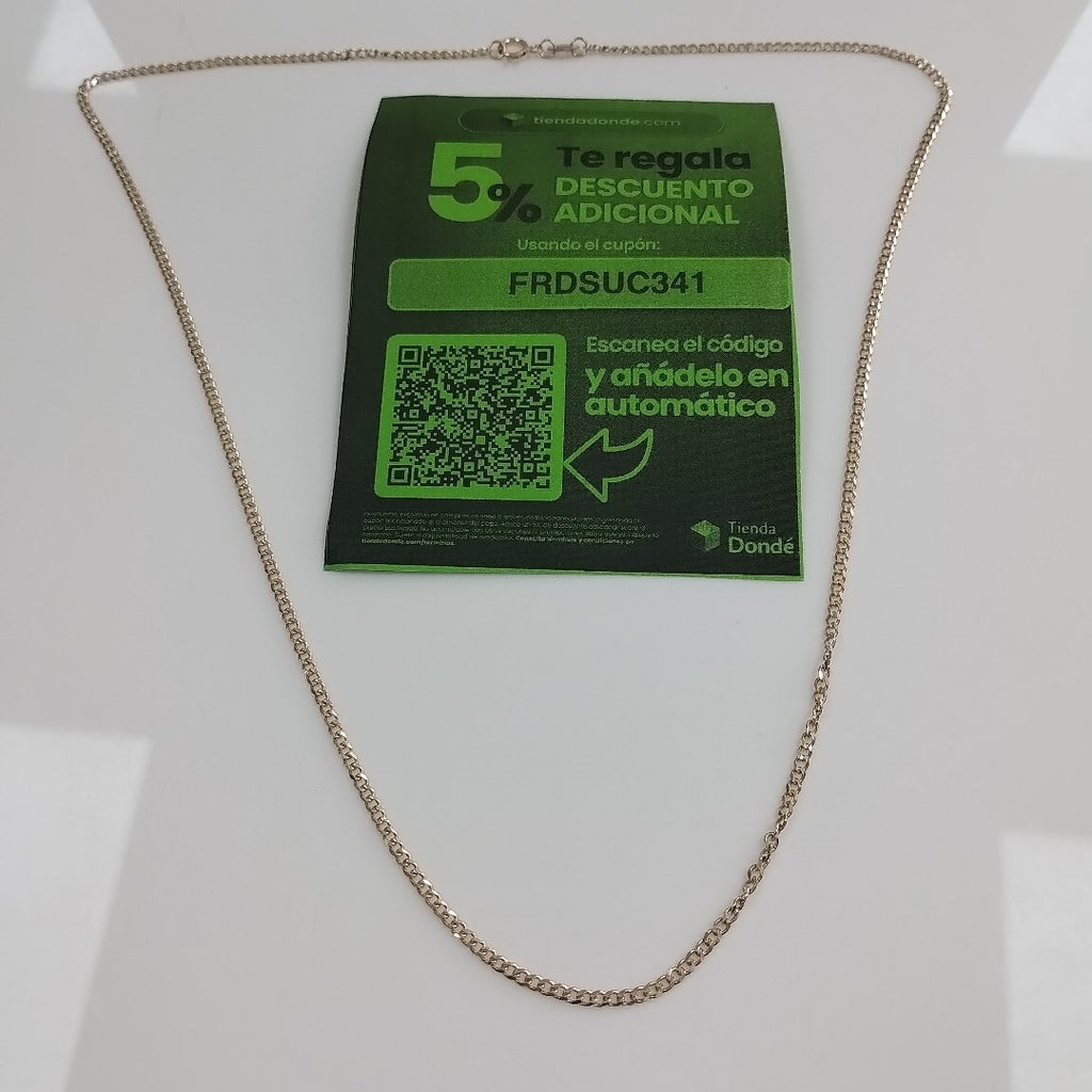 CADENAS TEJIDO BARBADA ORO 10K 50 CM 3.5 GR (NUEVO)