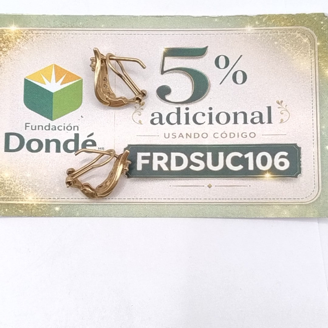 ARETES PAR ORO 10 K 2.5 GRMS (SEMINUEVO)