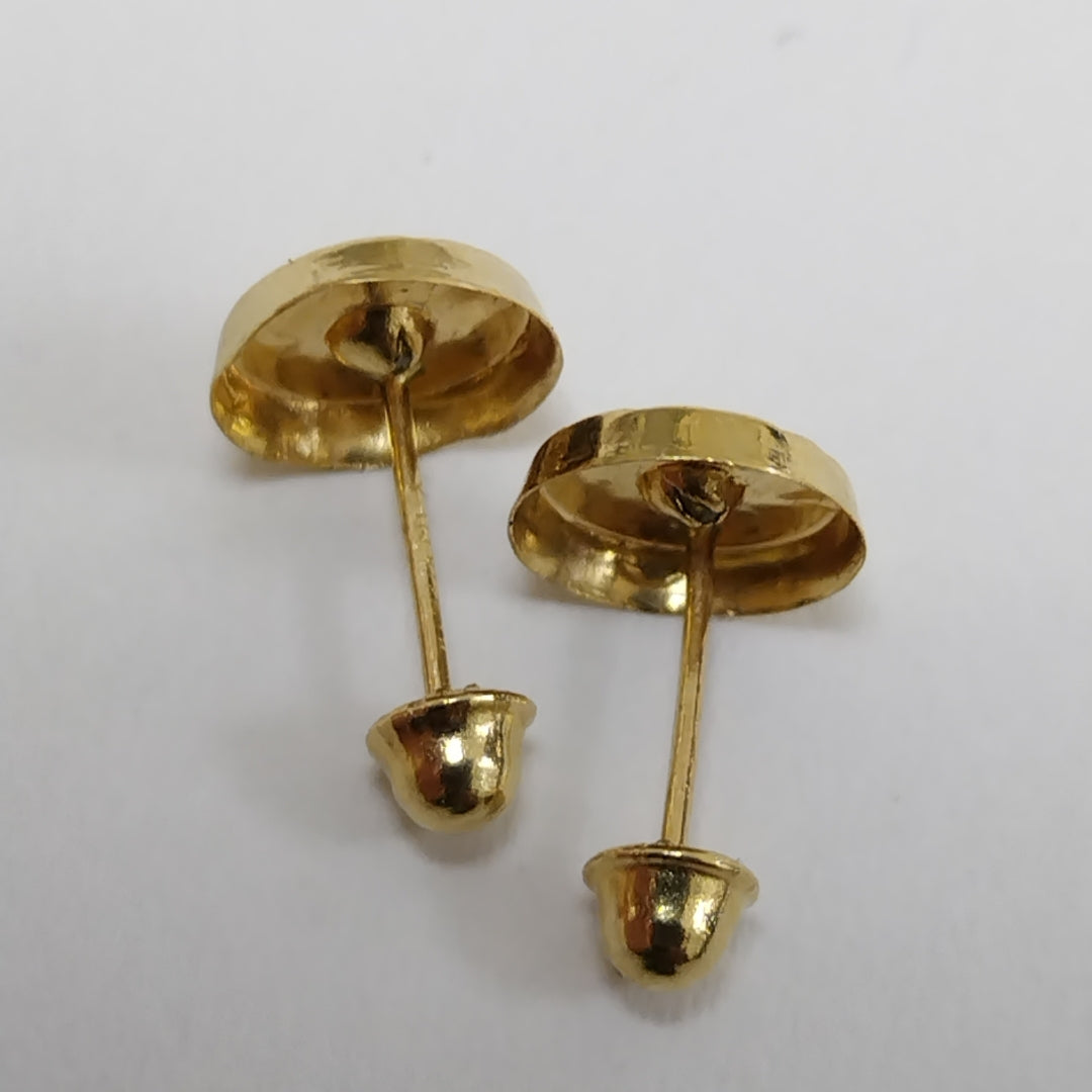 BROQUELES BROQUEL FIG BOTON C CIRCONIA 14K 0.2916 GR (NUEVO)