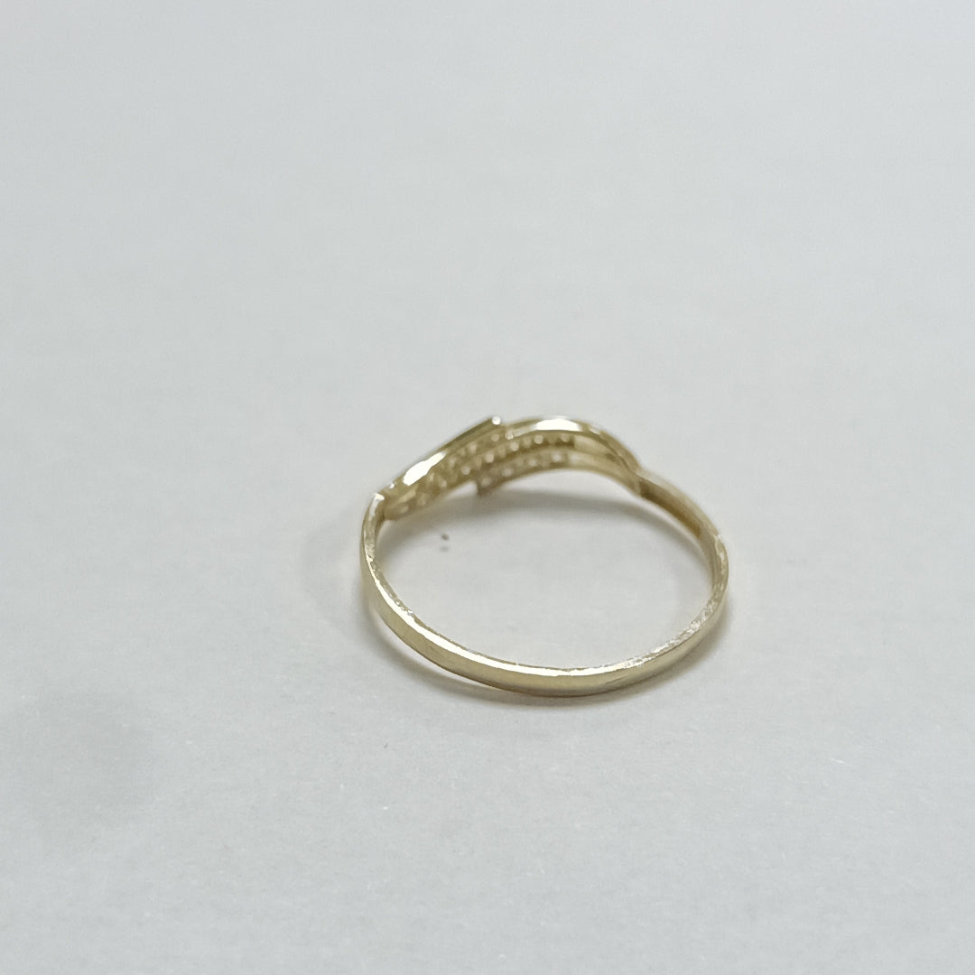 ANILLOS CON CIRCONIAS 14K TALLA 7 0.9 GR (NUEVO)