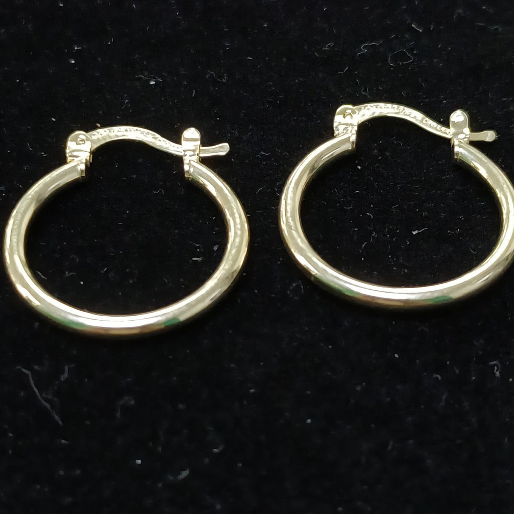 ARETES TEJIDO ARRACADAS LISAS 14K 1.2 GR (NUEVO)