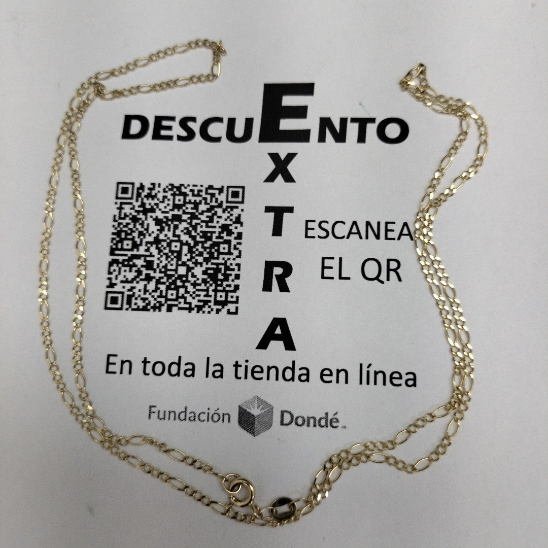 CADENA TEJIDO 3X1 14K 55 CM 2.3 GR (NUEVO)