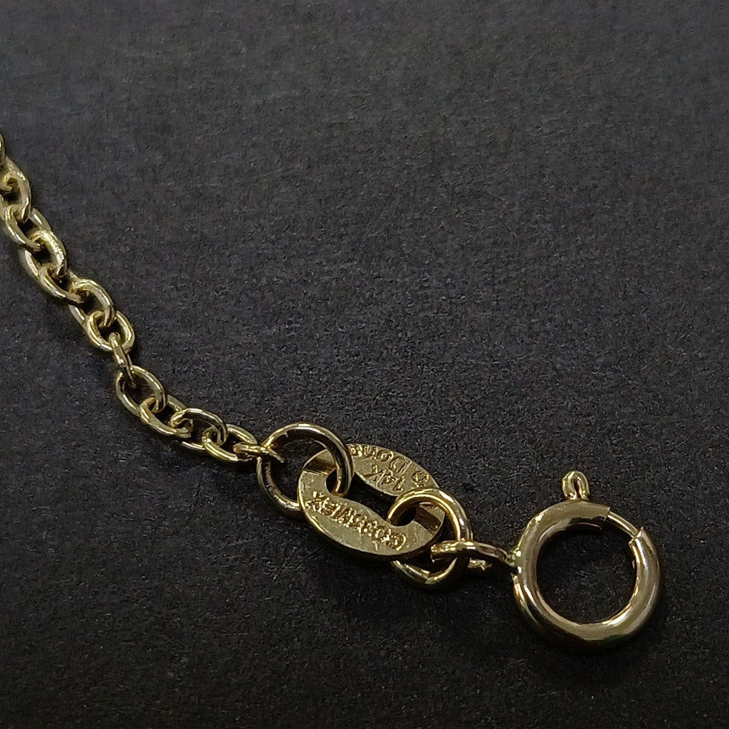 PULSERA TEJIDO ESPECIAL C CIRCONIAS 14K 18 CM 1.8 GR (NUEVO)