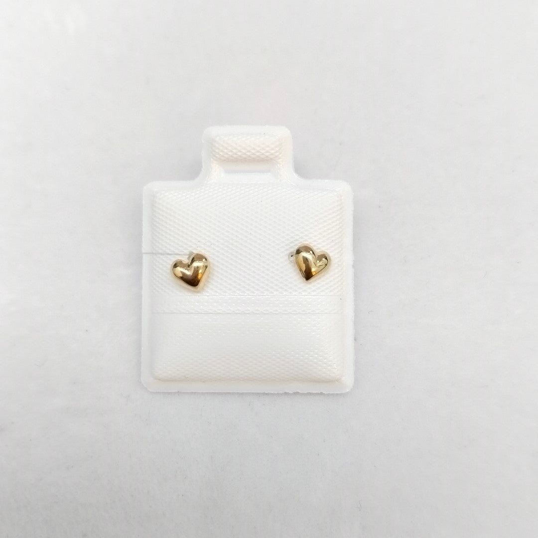 BROQUELES BROQUEL FIG CORAZON LISO 14K 0.1987 GR (NUEVO)