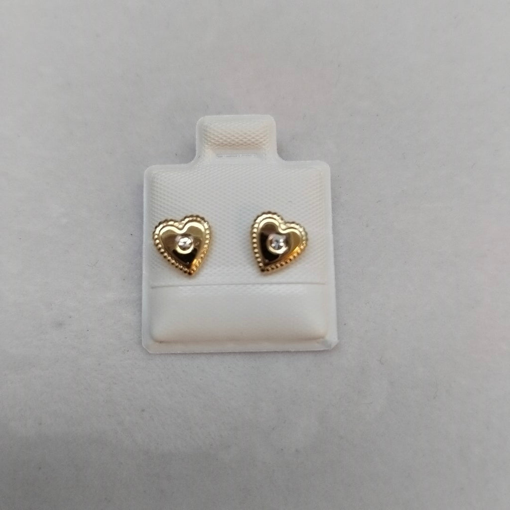 BROQUELES BROQUEL FIG CORAZON C CIRCONIA 14K 0.2614 GR (NUEVO)