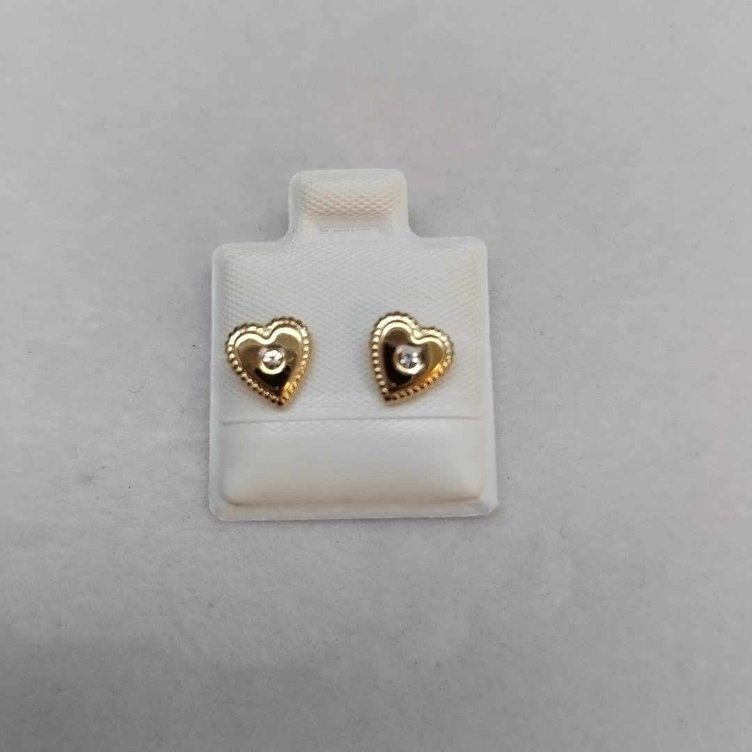 BROQUELES BROQUEL FIG CORAZON C CIRCONIA 14K 0.2614 GR (NUEVO)
