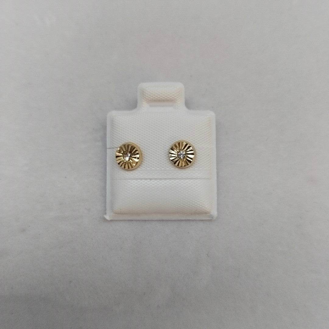 BROQUELES BROQUEL FIG BOTON C CIRCONIA 14K 0.2916 GR (NUEVO)