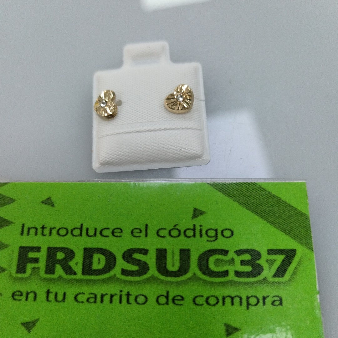 BROQUELES BROQUEL FIG CORAZON C CIRCONIA 14K 0.2603 GR (NUEVO)