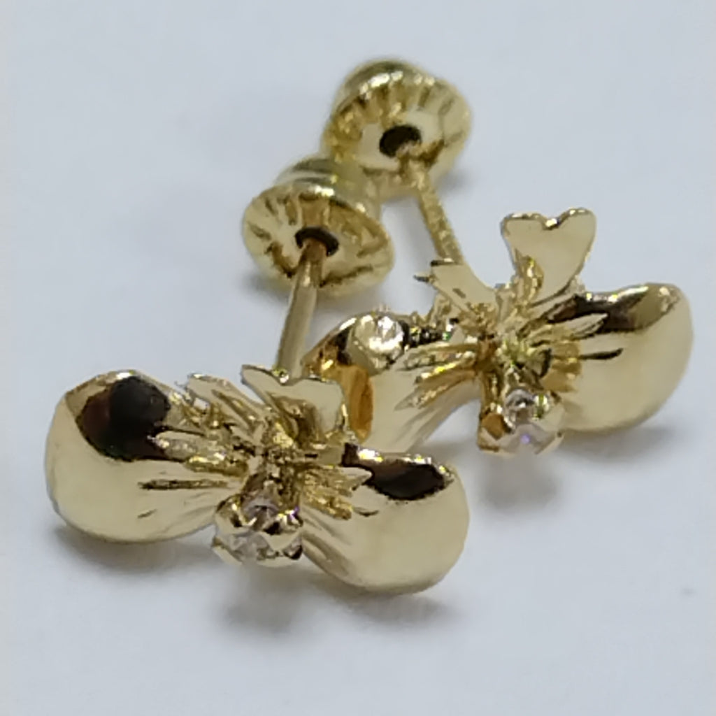 BROQUELES BROQUEL FIG MOÑO C CIRCONIA 14K 0.2441 GR (NUEVO)