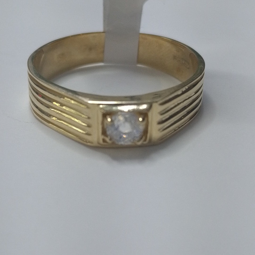 ANILLOS CON CIRCONIAS 14K TALLA 11 4 GR (NUEVO)